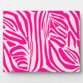 Roze zebra print fotoplaat (Voorkant)