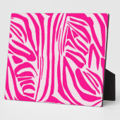 Roze zebra print fotoplaat (Zijkant)