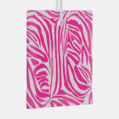 Roze zebra print glas ornament (Voorkant Rechts)