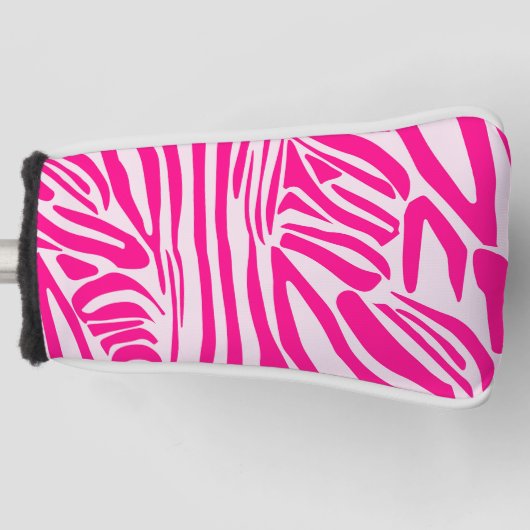 Roze zebra print golfheadcover (Voorkant)