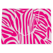 Roze zebra print groot cadeauzakje (Voorkant)