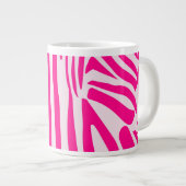 Roze zebra print grote koffiekop (Voorkant rechts)