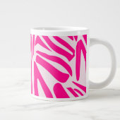 Roze zebra print grote koffiekop (Rechts)