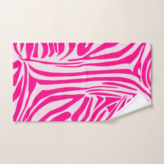 Roze zebra print handdoek (Handdoek)
