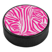 Roze zebra print hockey puck (3/4)