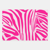 Roze zebra print inpakpapier vel (Voorkant 3)