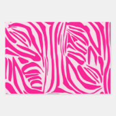 Roze zebra print inpakpapier vel (Voorkant)