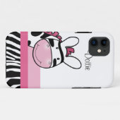 Roze Zebra Print iPhone 5 Casemate Hoesje (Achterkant (horizontaal))