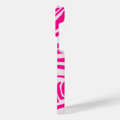 Roze zebra print iPhone hoesje (Linkerkant)