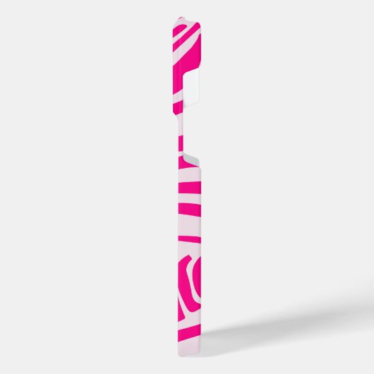 Roze zebra print iPhone hoesje (Linkerkant)