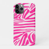 Roze zebra print iPhone hoesje (Achterkant)