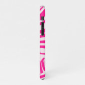 Roze zebra print iPhone hoesje (Linkerkant)