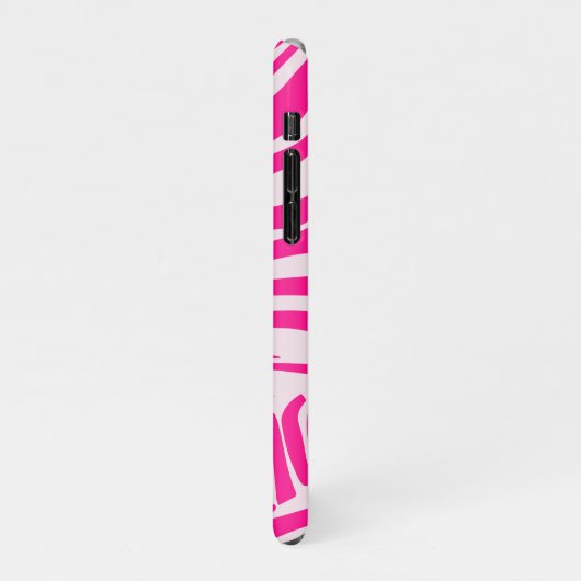Roze zebra print iPhone hoesje (Linkerkant)