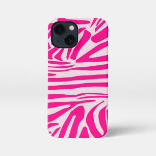 Roze zebra print iPhone 13 mini hoesje