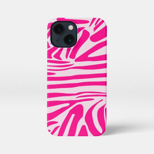 Roze zebra print iPhone hoesje (Achterkant)