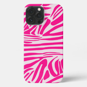 Roze zebra print iPhone 13 pro max hoesje