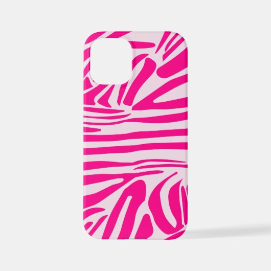 Roze zebra print iPhone hoesje (Achterkant)