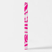 Roze zebra print iPhone hoesje (Linkerkant)