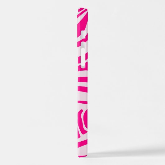 Roze zebra print iPhone hoesje (Linkerkant)