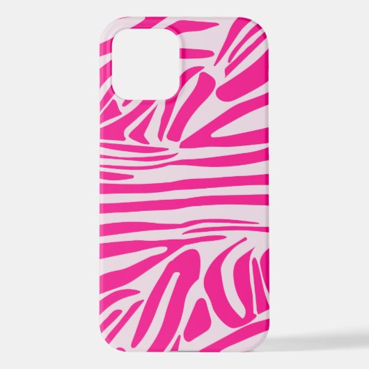 Roze zebra print iPhone hoesje (Achterkant)