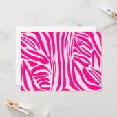 Roze zebra print kaart (Voorkant / Achterkant in situ)