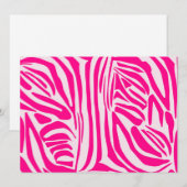 Roze zebra print kaart (Voorkant / Achterkant)
