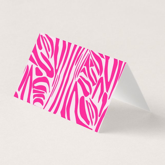 Roze zebra print kaart (Voorkant)