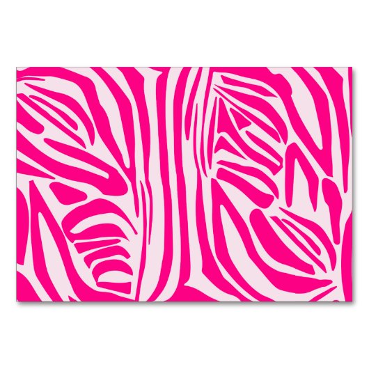 Roze zebra print kaart (Voorkant)