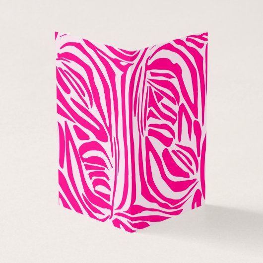 Roze zebra print kaart (Buitenkant)