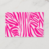 Roze zebra print klantenkaartje (Voorkant)