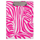 Roze zebra print klembord (Voorkant)