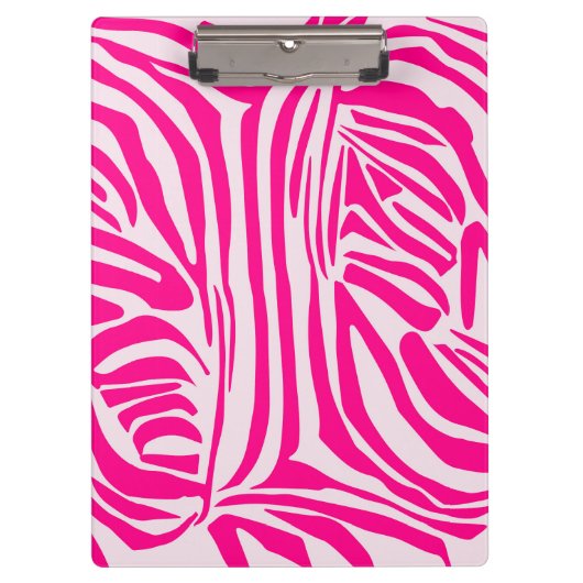 Roze zebra print klembord (Voorkant)