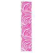 Roze zebra print korte tafelloper (Voorkant)