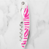 Roze zebra print kurkentrekker (Voorkant)