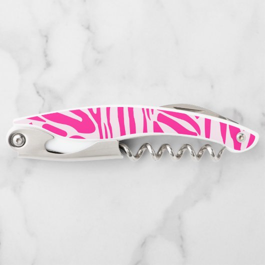 Roze zebra print kurkentrekker (Voorkant)