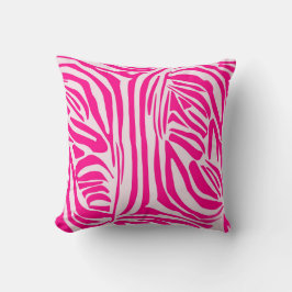 Roze zebra print kussen