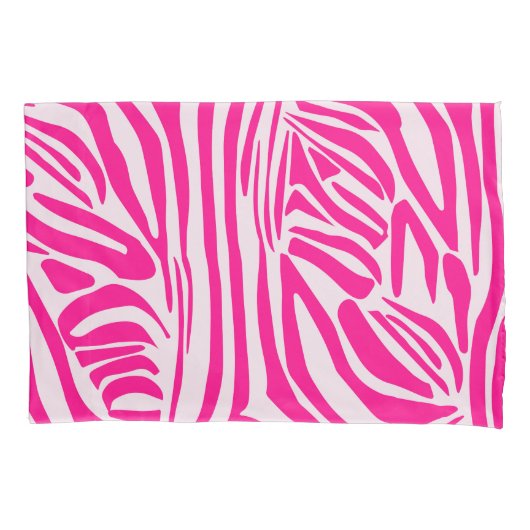 Roze zebra print kussensloop (Voorkant)