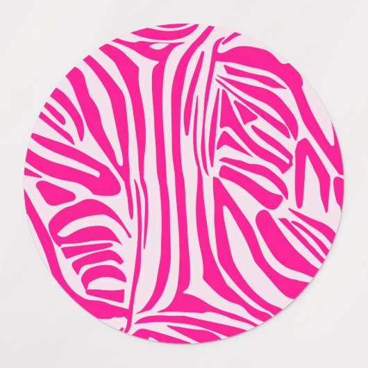 Roze zebra print labels (Design 2)