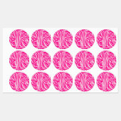 Roze zebra print labels (Vel)