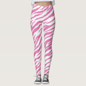 Roze Zebra Print Leggings & Yogabroek (Voorkant)