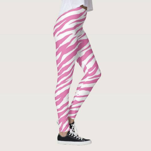 Roze Zebra Print Leggings & Yogabroek (Rechts)