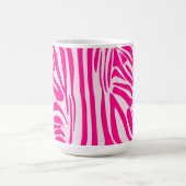 Roze zebra print magische mok (Midden)