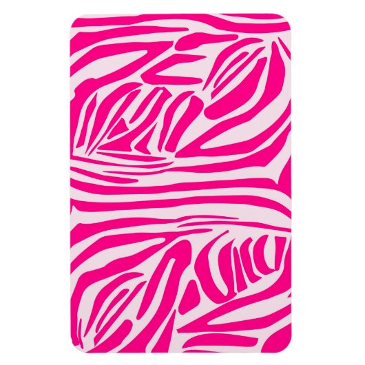 Roze zebra print magneet (Verticaal)