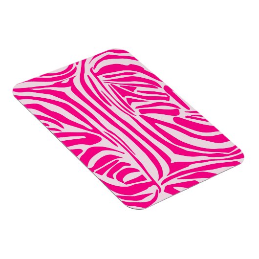Roze zebra print magneet (Rechterzijde)