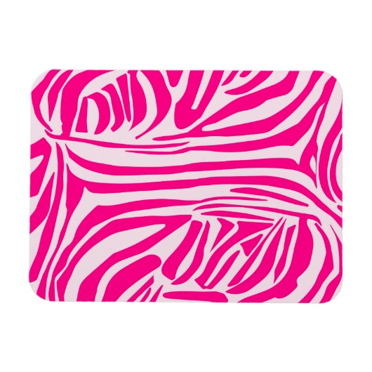 Roze zebra print magneet (Horizontaal)