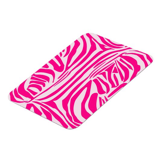 Roze zebra print magneet (Linkerzijde)