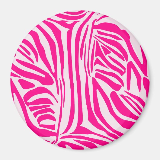 Roze zebra print magneet (Voorkant)
