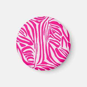 Roze zebra print magneet