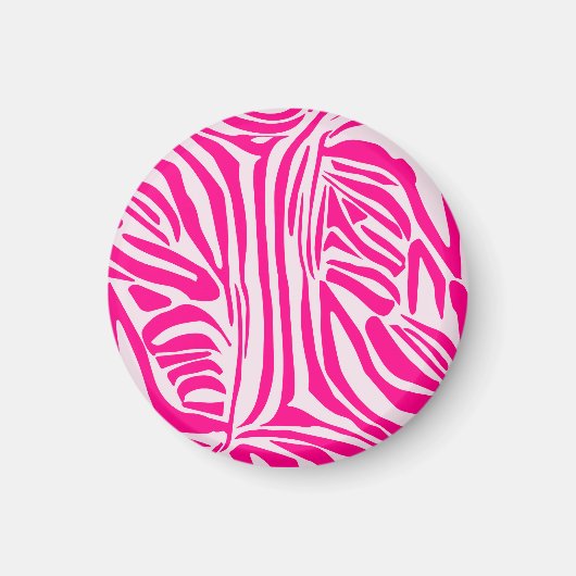 Roze zebra print magneet (Voorkant)