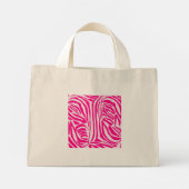 Roze zebra print mini tote bag (Achterkant)
